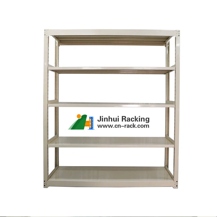 Scaffalatura per carichi medi con ripiani senza bulloni in lamiera d'acciaio