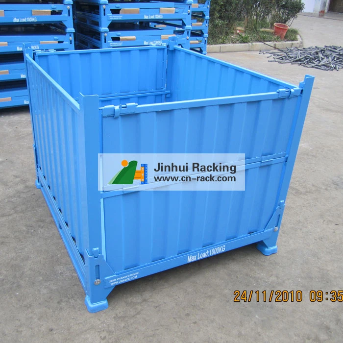 Fabbrica di contenitori per imballaggi in acciaio pieghevoli impilati